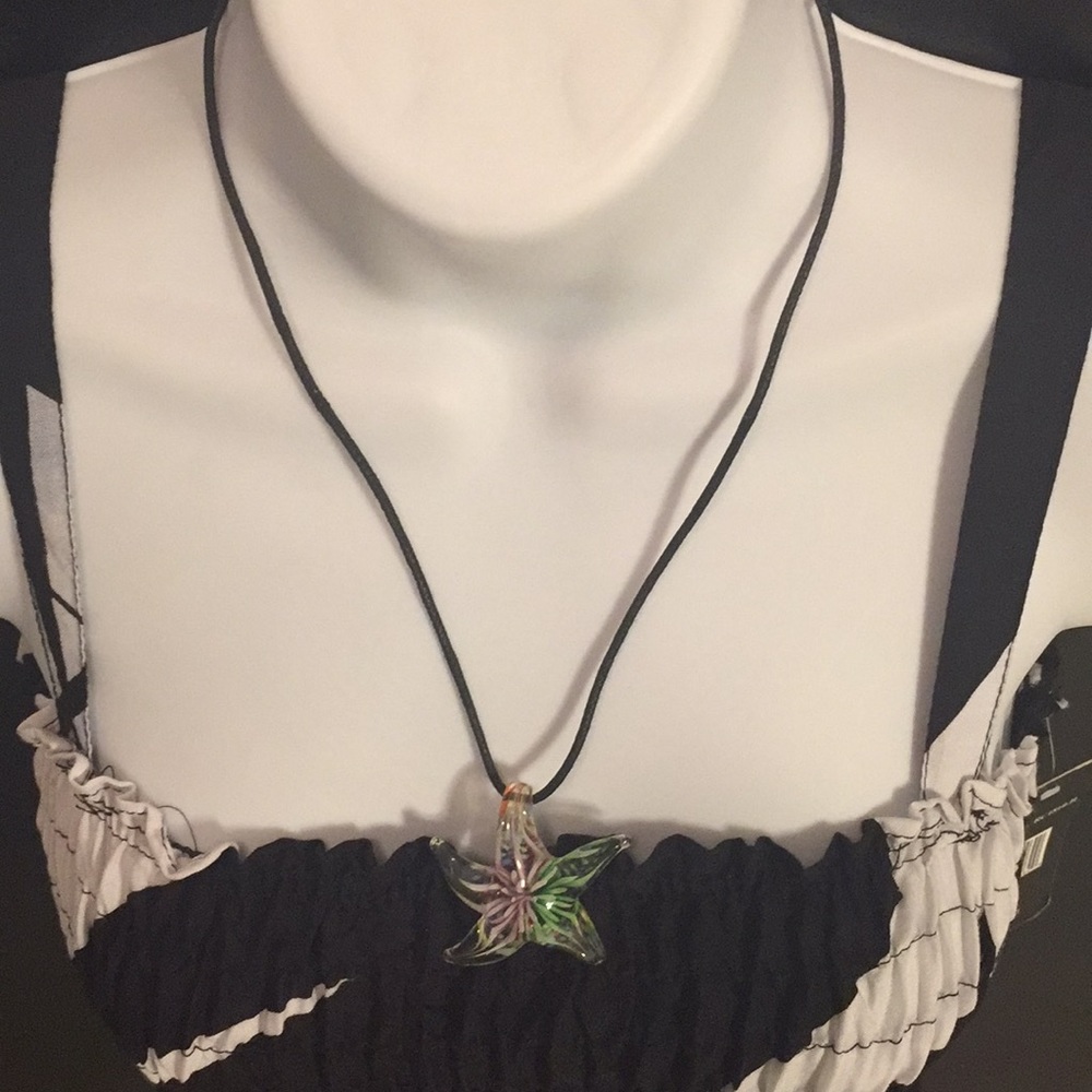 Glass Starfish Necklace
